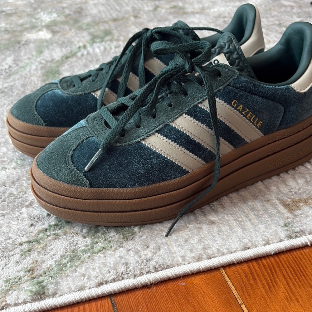 Adidas Gazelle Sneakers in Green and Brown